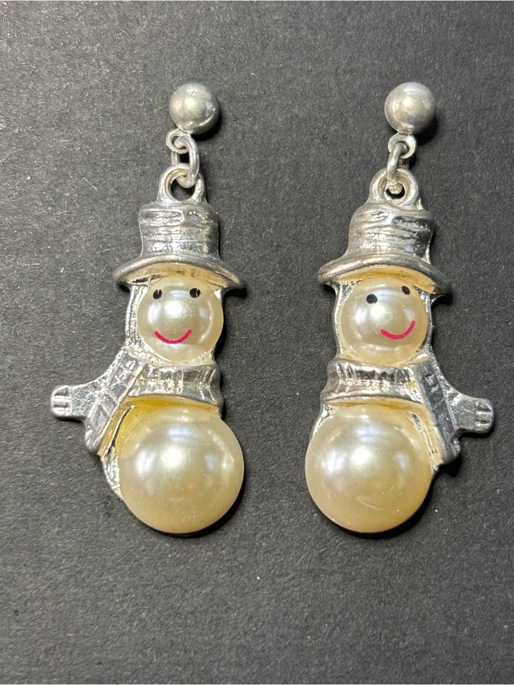 Snowman Drop Earrings